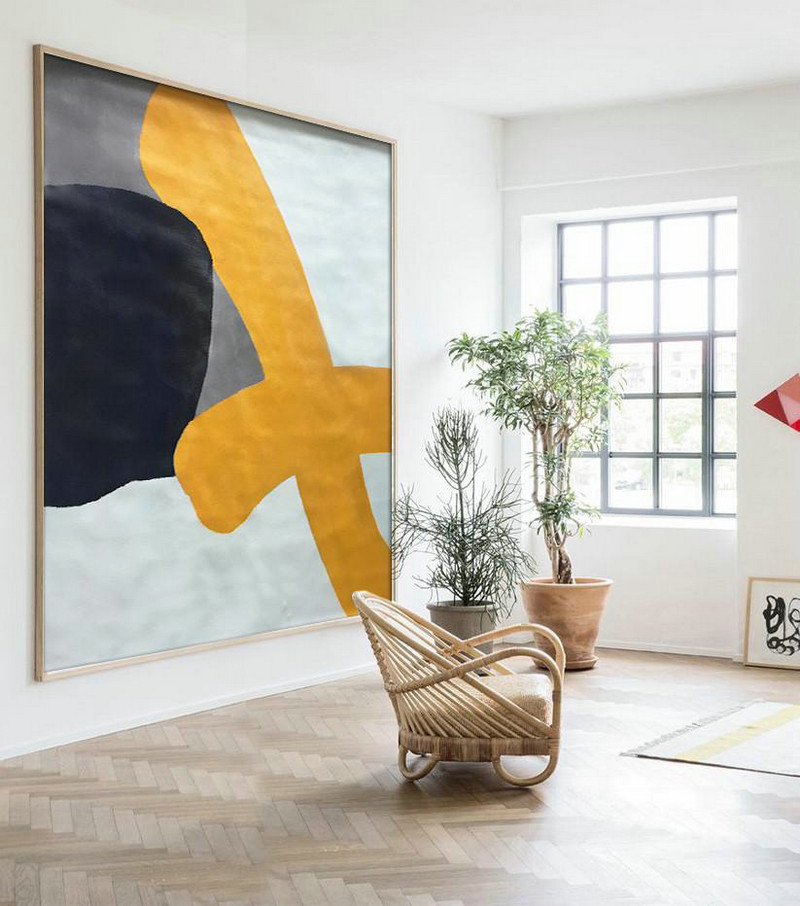 Handmade Large Contemporary Art,Oversized Contemporary Art,Abstract Art Decor Large Canvas Painting,Gold,White,Black,Grey.etc
